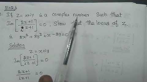 ##XII MATHS EXERCISE 2.6-2, If z=x+iy is a complex number such that im(2z+1/iz+1)=0, show that th...