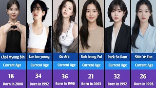 Age comparison famous Korean actresses 