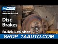 How To Replace Rear Brakes 2000-05 Buick LeSabre