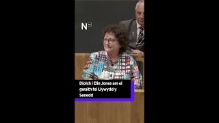 Huw Irranca-Davies yn diolch i Elin Jones am ei gwaith fel Llywydd y Senedd