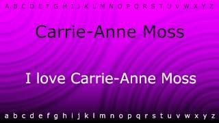 How To Say Carrie-Anne Moss With Zira