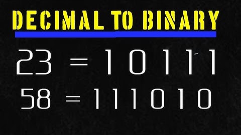 दशमलव से बाइनरी में रूपांतरण