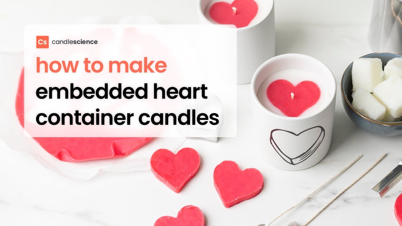 Embedded Heart Container Candle - CandleScience