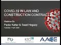 Aace qa section  covid19 outbreak in law and construction contracts by saad hegazy and paola kattar