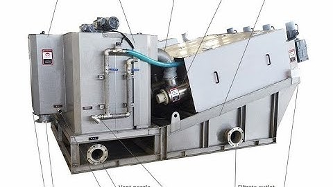 Screw Press Sludge Dewatering MachineI Máy ép bùn trục vít Kintep
