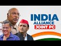 Live india alliance leaders joint pc  arvind kejriwal  mallikarjun kharge  akhilesh yadav