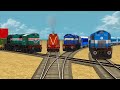 4️⃣ COOLEST TRAINS 🚇 Crossing On EXTREME Railway MOST DANGEROUS TRACKS ⚠️ - Indian Railway Simulator