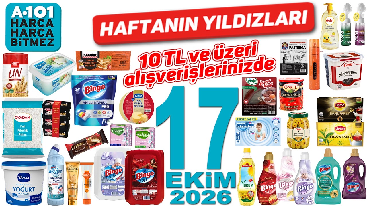 A101 17 EKİM 2026 İNDİRİM KATALOĞU | KAHVALTIKUK VE DETERJAN | A101 İNDİRİMLERİ HAFTANIN YILDIZLARI