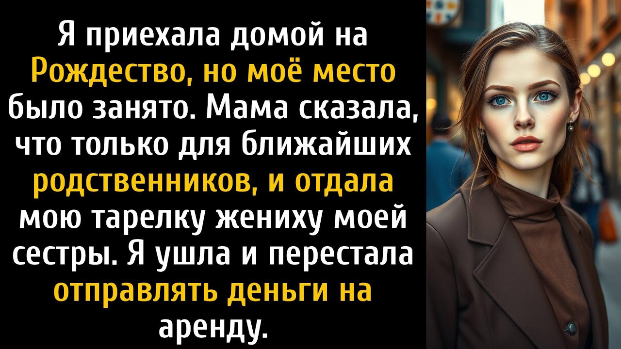 Я приехала домой на Рождество, но моё место было занято. «Это просто семья», — холодно сказали они.