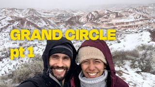 Surviving a SNOWSTORM at Petrified Forest National Park!