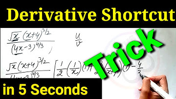 Derivative - Shortcut || Differentiation || Trick || Punjab Master Cadre / NDA / DSSSB / KVS / NVS