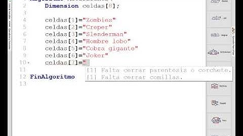 Acabar con monstruos Array PSEINT TIC 4 ESO IES Monterroso