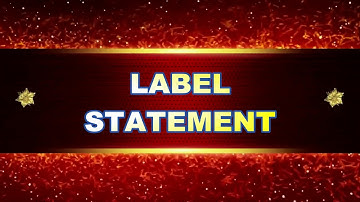 12 8      LABEL STATEMENT