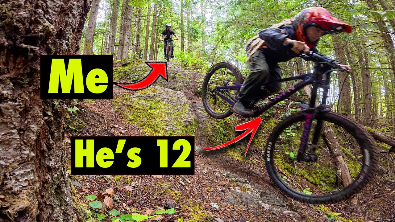 Experienced mountain biker VS Fearless kids: Who's faster?