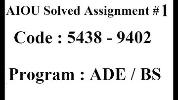 AIOU Code 5438 / 9402 Solved Assignment No 1 Autumn 2024 | Baloch Academy