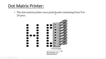 Explanation and working of of Dot Matrix Printers -  Impact Printers
