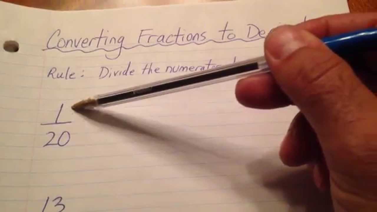 Gr 8 Math Fractions To Decimals YouTube