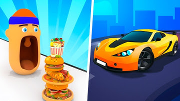 Satisfying Mobile Game Top Videos TikTok Gameplay 345678 Levels: Big Mouth Run vs Race Master