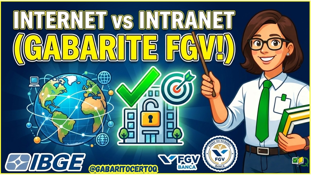 INFORMÁTICA IBGE (FGV): Internet x Intranet (Não Erre!)