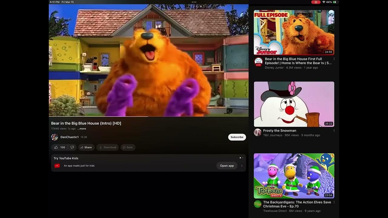 Bear In The Big Blue House Intro Bear in the Big Blue House Intro (reverse) - YouTube