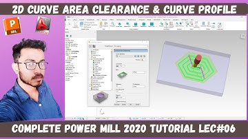 Powermill 2020 -2d curve area clearance | Curve profile with 2d drawing | for Beginners | T #06