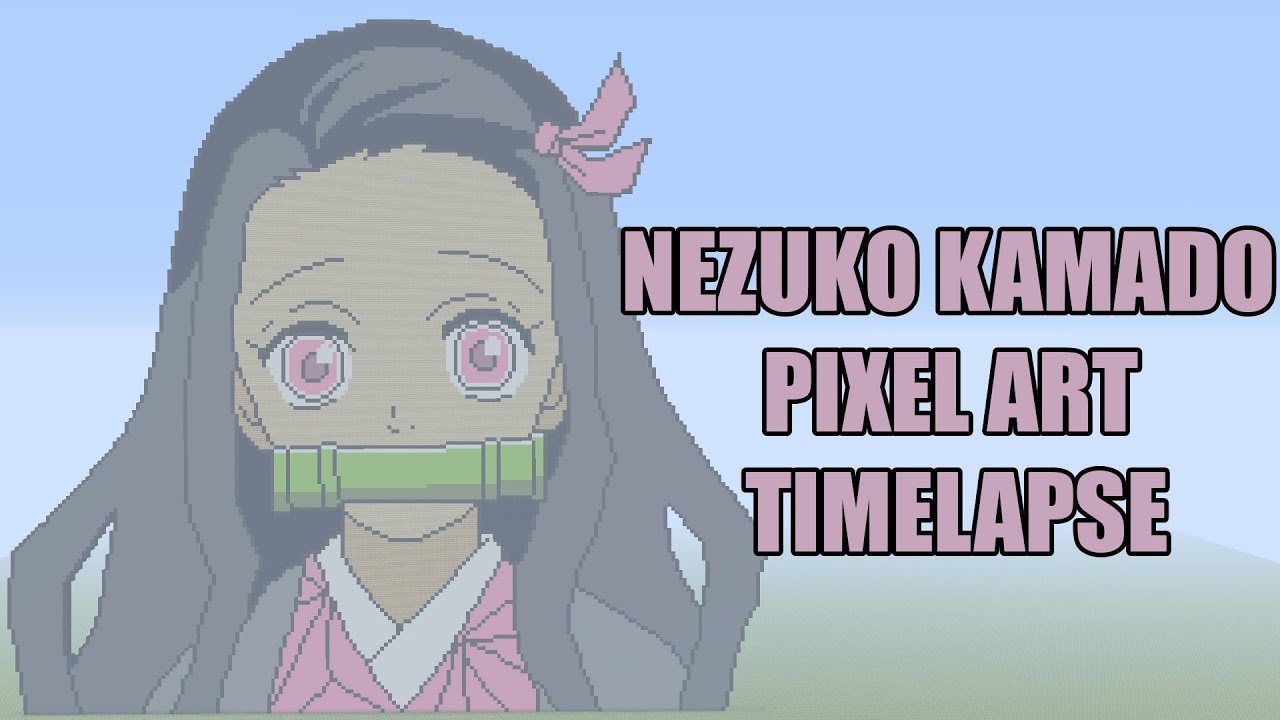 Minecraft Nezuko Kamado Pixel Art Timelapse (Demon Slayer /Kimetsu no Yaiba)