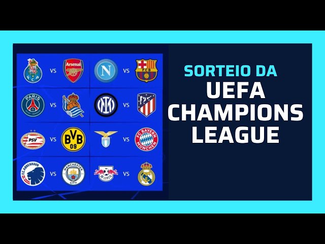 Quartas de final da Champions League: Uefa definiu os confrontos