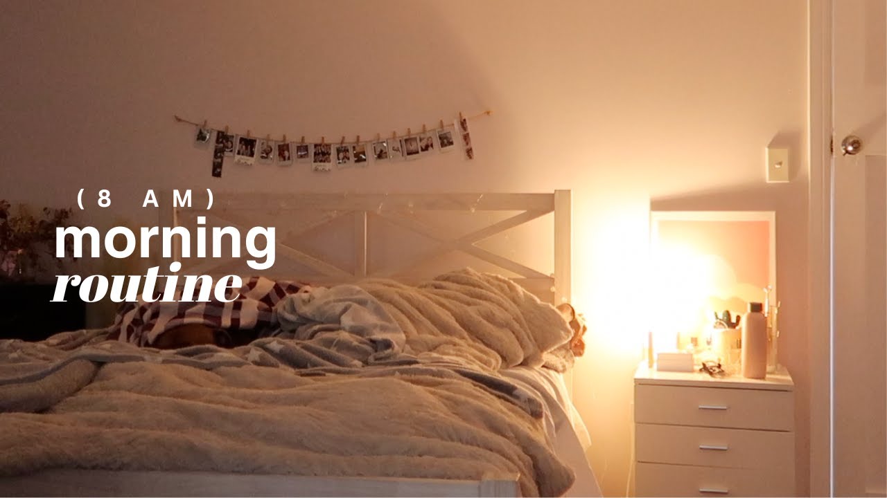 8 AM morning routine: a cozy, realistic morning in my life ☕️🌸 - YouTube