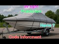 Installation of boat cover for 20' boat