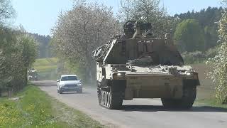 Howitzer M109 Paladin and M992  Field Artillery Ammunition Support Vehicle Combined Resolve 29.04.26