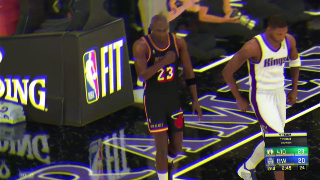 Michael Jordan In Game Free Throw Line Dunk, NBA 2K21 MyTeam YouTube