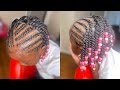 Natural style for my baby  kids natural braid style  no extension  step by step  short hair