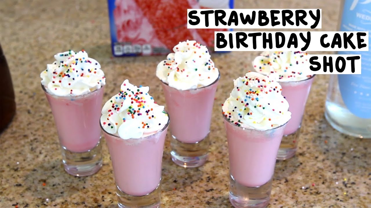 Strawberry Birthday Cake Shots Tipsy Bartender