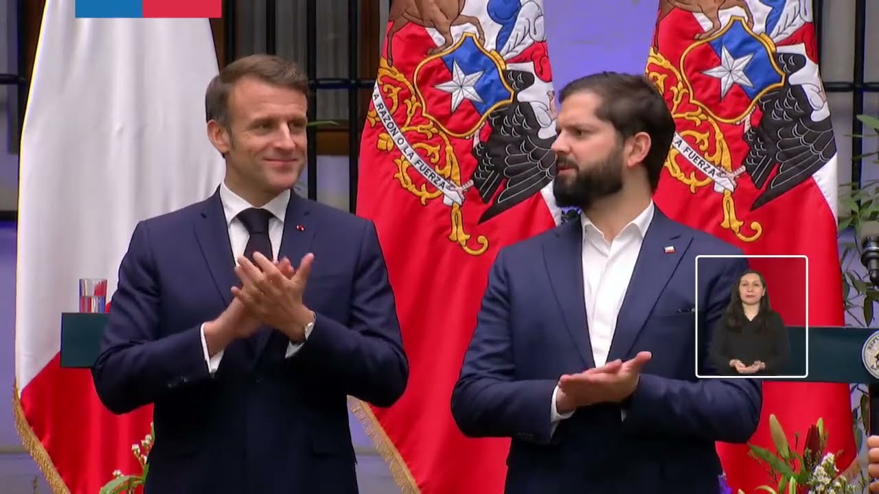 La Moneda: declaración conjunta presidentes de Chile y Francia