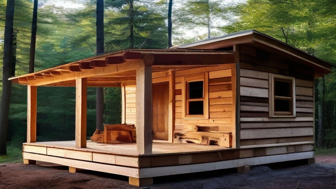 Building a Log Cabin in the Wilderness - Start to Finish - YouTube