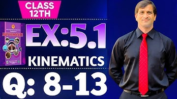 Exercise 5.1 Q: 8-13 Class 12 maths NBF New Book 2025 ex 5.1 Class 12th math NBF New Book Kinematics