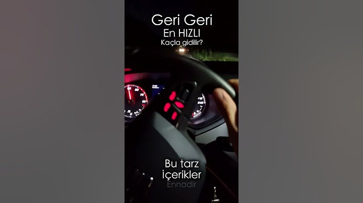 Araba Geri Geri EN HIZLI kaç km gider?