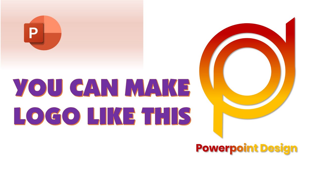 cara bikin logo how to create logo in powerpoint - YouTube