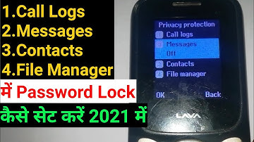 How to lock Lava A1 in File manager|contacts|call logs|message