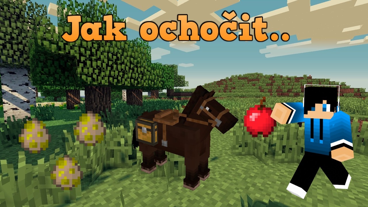 MINECRAFT Jak si ochočit Koně Osla a Lamu - YouTube