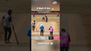 5 ball 5 six Sahil Kini Batting in Apl 2026 season 01 #tenniscricket #sixhitting #sixerman #trending