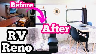 FULL RV RENOVATION STEP BY STEP COMPLETE MAKEOVER! TINY HOME RV MAKEOVER ON A BUDGET!