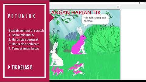 Animasi Keluarga Kelinci di Scratch Desktop TIK  Kelas 5