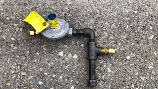 How to make a drip leg with a regulator using black pipe for a furnace