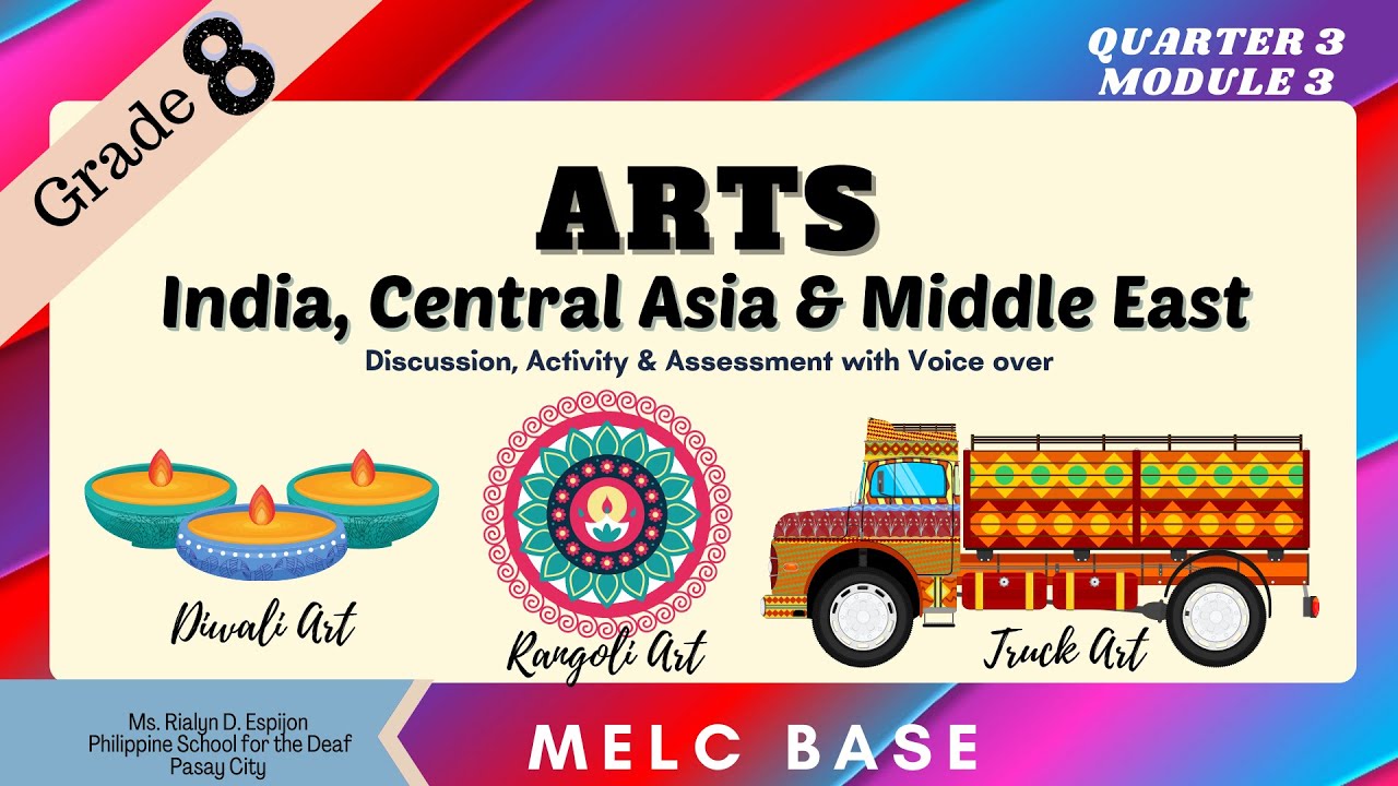 Grade 8 Arts Of India Central Asia Middle East Complete Discussion Quarter 3 Modules 3 Youtube