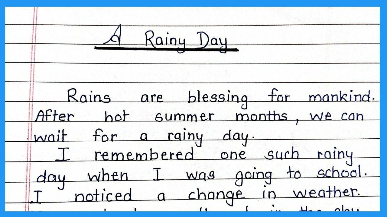 a rainy day in winter essay