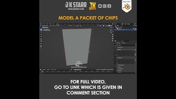 Tutorials: CGI: Blender 3D: Model a Packet of Chips #blender3d #b3d #shorts #ytshorts by #jkstarr