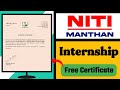 Niti manthan internship  work from home  graphic design editing etc  free with certificate