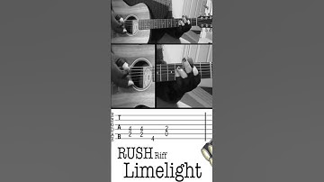 Thumbnail of Limelight guitar tabs easy rush guitar lesson with close up acoustic guitar, alex lifeson