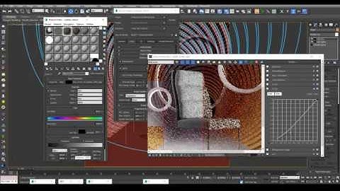3D max Nessa chair modeling timelapse